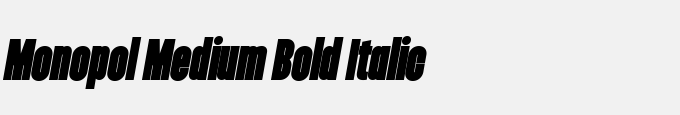 Monopol Medium Bold Italic